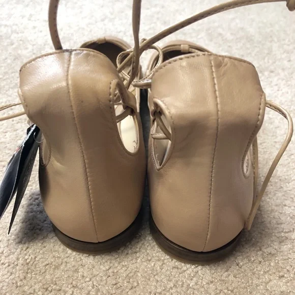 Zara Leather Nude Flats - Picture 10 of 11
